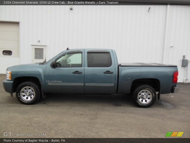 Blue Granite Metallic / Dark Titanium 2009 Chevrolet Silverado 1500 LS Crew Cab