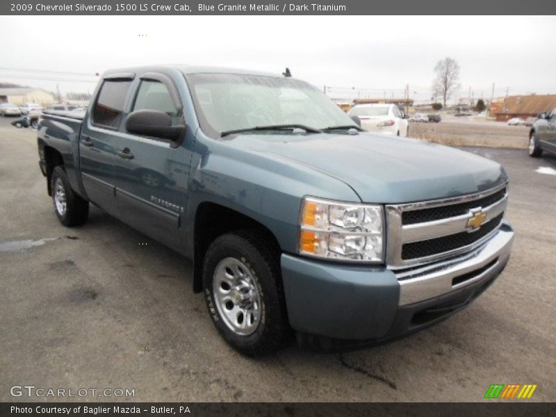 Blue Granite Metallic / Dark Titanium 2009 Chevrolet Silverado 1500 LS Crew Cab