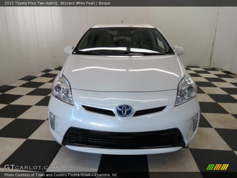 Blizzard White Pearl / Bisque 2013 Toyota Prius Two Hybrid