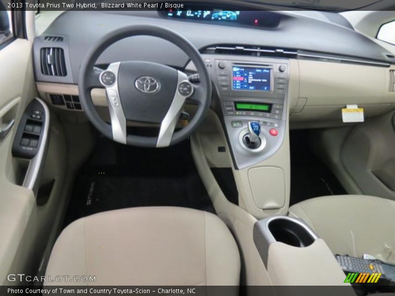 Blizzard White Pearl / Bisque 2013 Toyota Prius Two Hybrid
