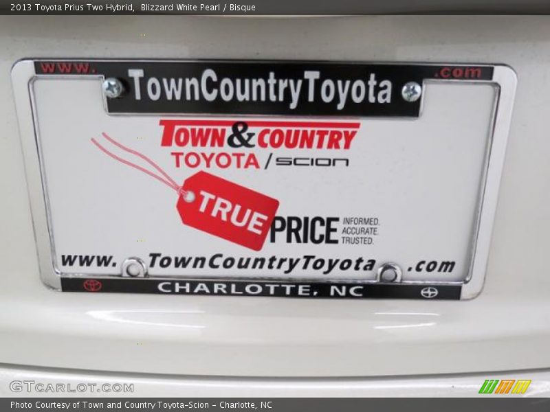 Blizzard White Pearl / Bisque 2013 Toyota Prius Two Hybrid