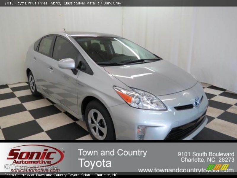 Classic Silver Metallic / Dark Gray 2013 Toyota Prius Three Hybrid