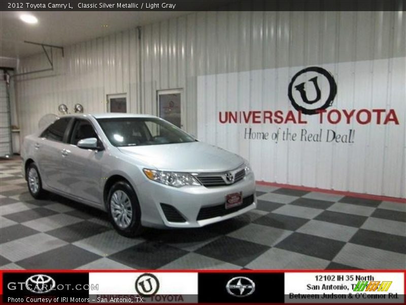 Classic Silver Metallic / Light Gray 2012 Toyota Camry L