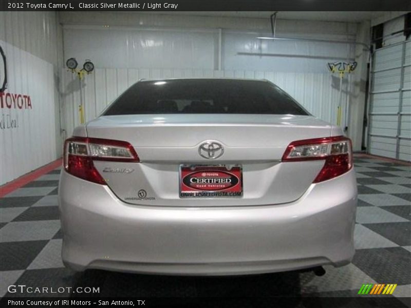 Classic Silver Metallic / Light Gray 2012 Toyota Camry L