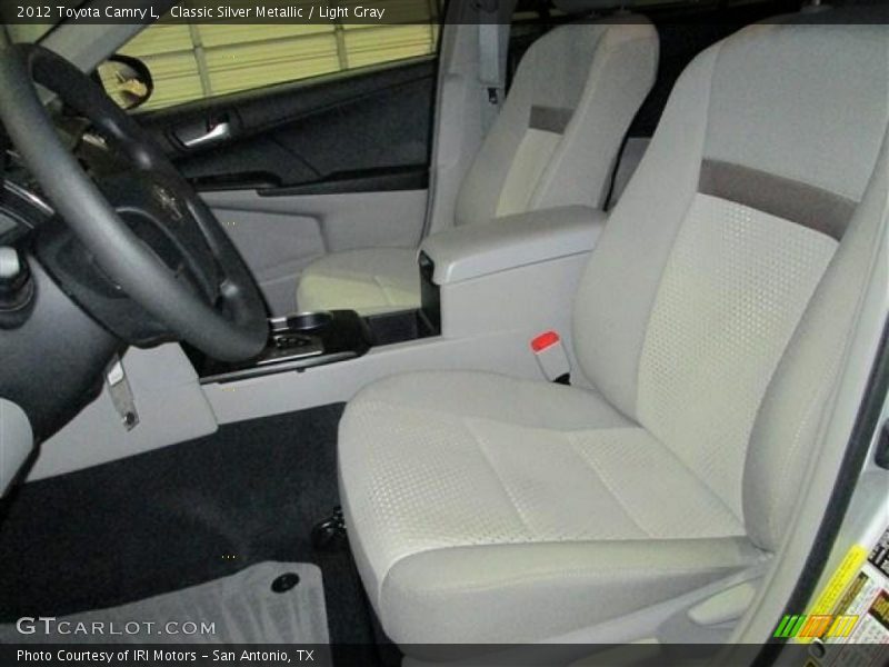 Front Seat of 2012 Camry L