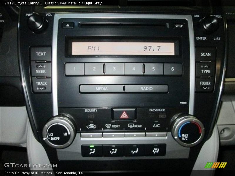 Controls of 2012 Camry L