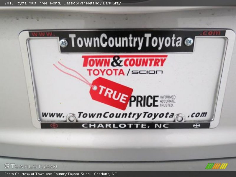 Classic Silver Metallic / Dark Gray 2013 Toyota Prius Three Hybrid