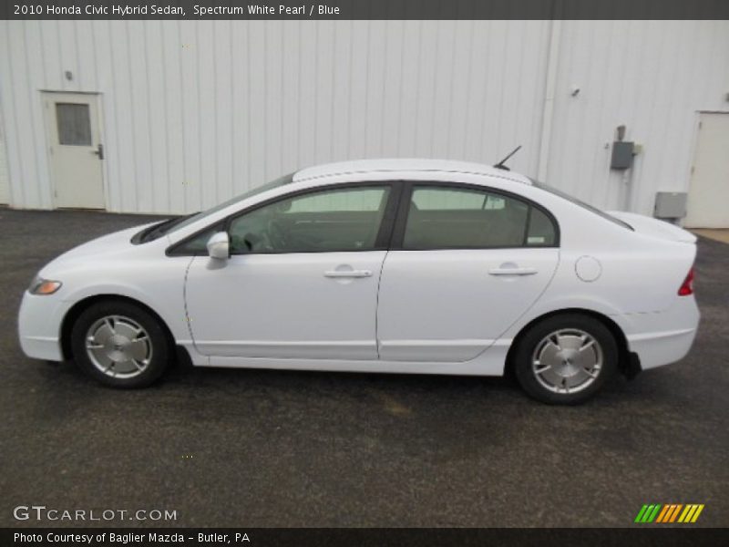 Spectrum White Pearl / Blue 2010 Honda Civic Hybrid Sedan