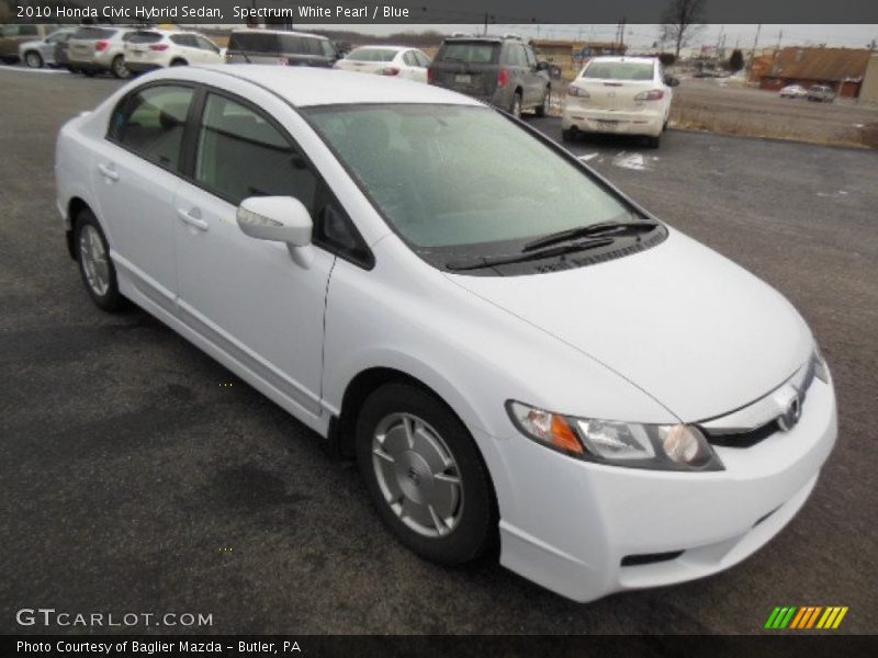 Spectrum White Pearl / Blue 2010 Honda Civic Hybrid Sedan