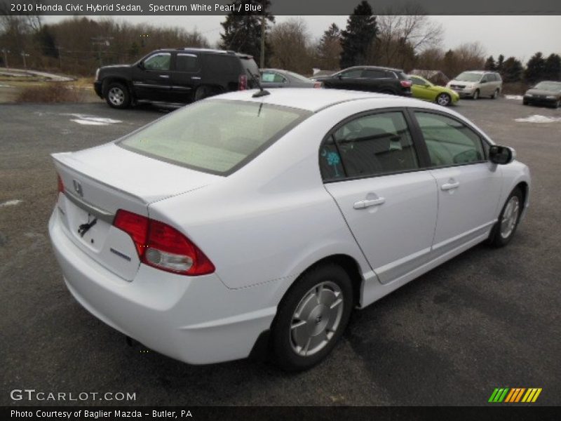 Spectrum White Pearl / Blue 2010 Honda Civic Hybrid Sedan