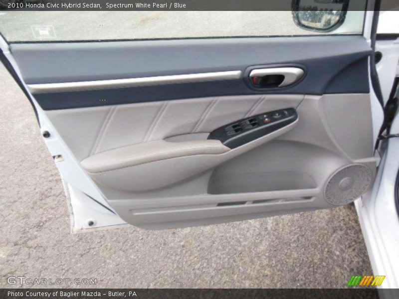 Spectrum White Pearl / Blue 2010 Honda Civic Hybrid Sedan