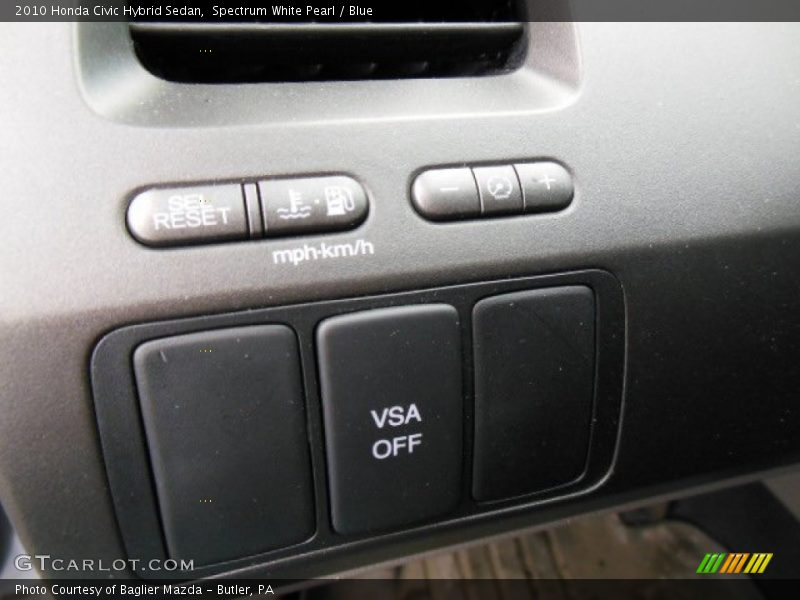 Spectrum White Pearl / Blue 2010 Honda Civic Hybrid Sedan