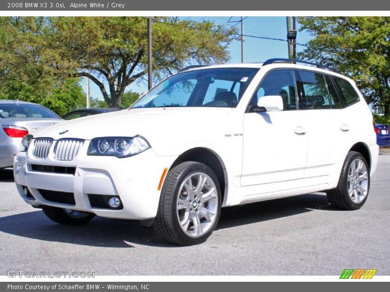 Alpine White / Grey 2008 BMW X3 3.0si