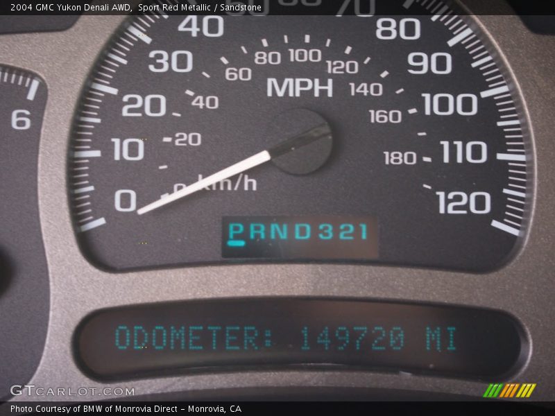Sport Red Metallic / Sandstone 2004 GMC Yukon Denali AWD