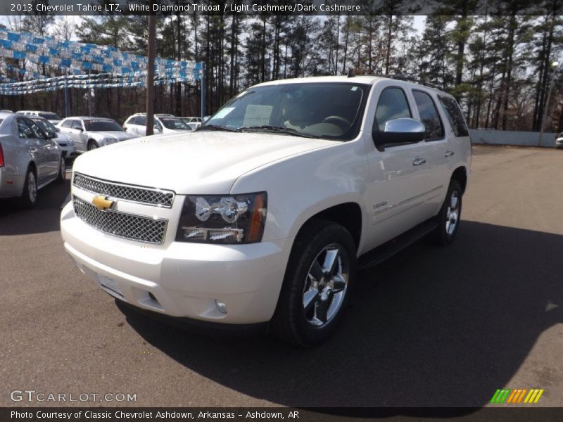 White Diamond Tricoat / Light Cashmere/Dark Cashmere 2013 Chevrolet Tahoe LTZ