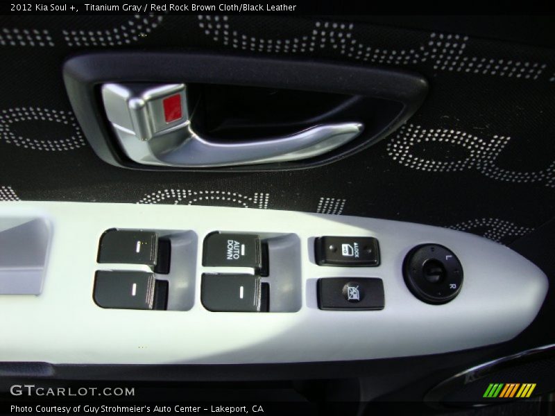 Titanium Gray / Red Rock Brown Cloth/Black Leather 2012 Kia Soul +