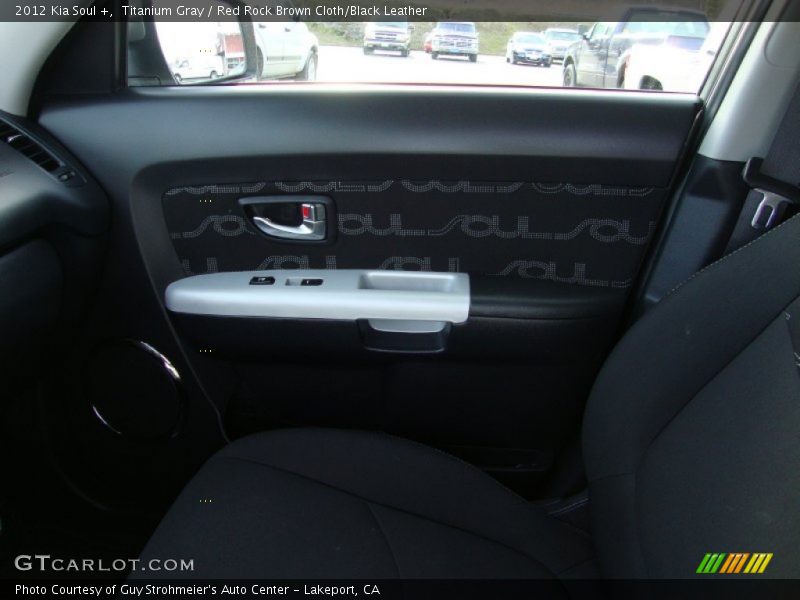 Titanium Gray / Red Rock Brown Cloth/Black Leather 2012 Kia Soul +
