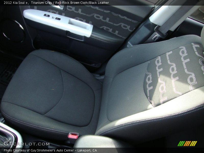 Titanium Gray / Red Rock Brown Cloth/Black Leather 2012 Kia Soul +