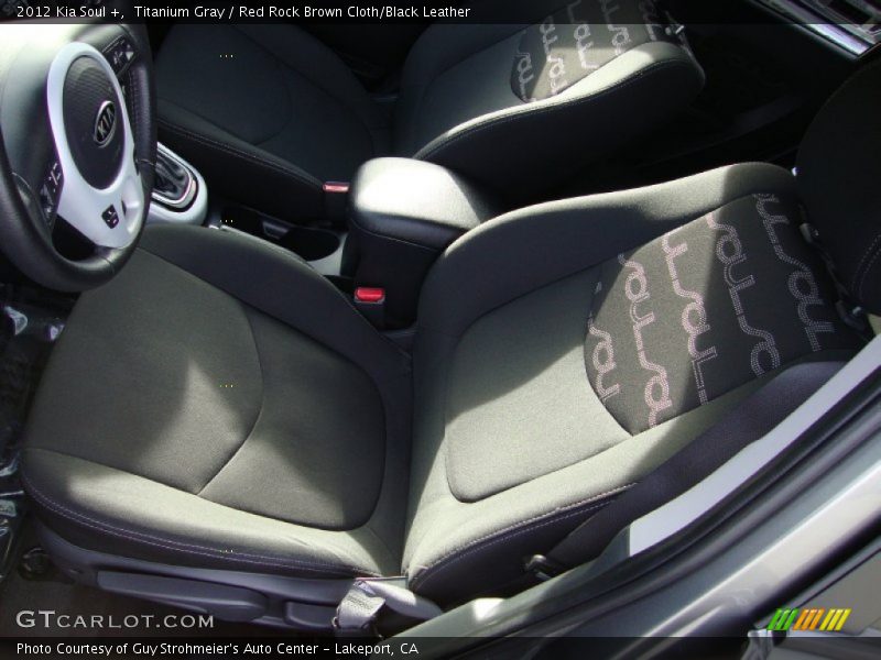 Titanium Gray / Red Rock Brown Cloth/Black Leather 2012 Kia Soul +