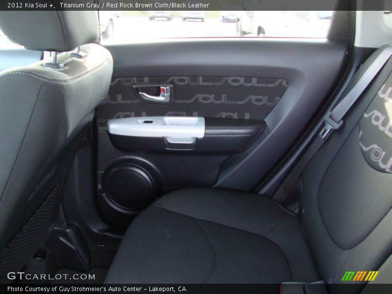 Titanium Gray / Red Rock Brown Cloth/Black Leather 2012 Kia Soul +