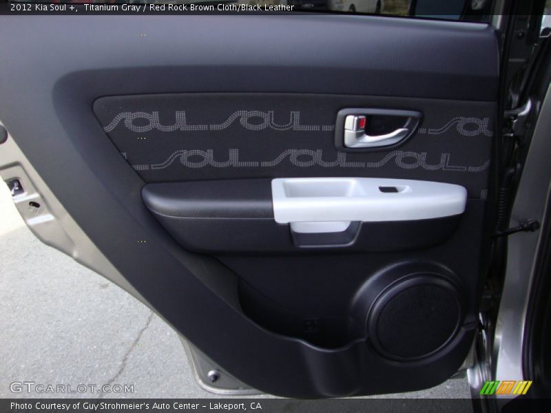 Titanium Gray / Red Rock Brown Cloth/Black Leather 2012 Kia Soul +