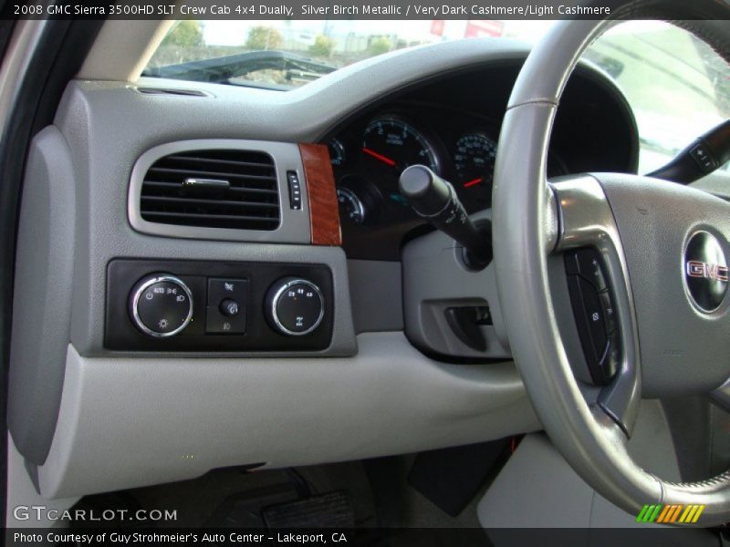 Silver Birch Metallic / Very Dark Cashmere/Light Cashmere 2008 GMC Sierra 3500HD SLT Crew Cab 4x4 Dually