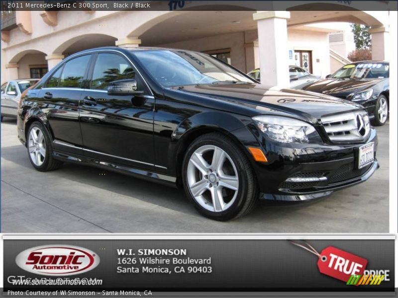 Black / Black 2011 Mercedes-Benz C 300 Sport
