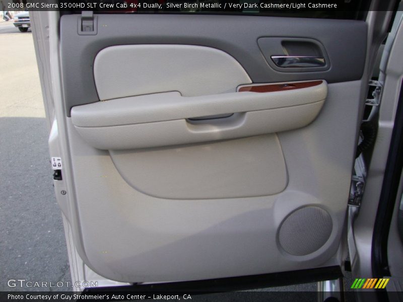 Silver Birch Metallic / Very Dark Cashmere/Light Cashmere 2008 GMC Sierra 3500HD SLT Crew Cab 4x4 Dually