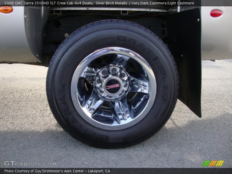 Silver Birch Metallic / Very Dark Cashmere/Light Cashmere 2008 GMC Sierra 3500HD SLT Crew Cab 4x4 Dually
