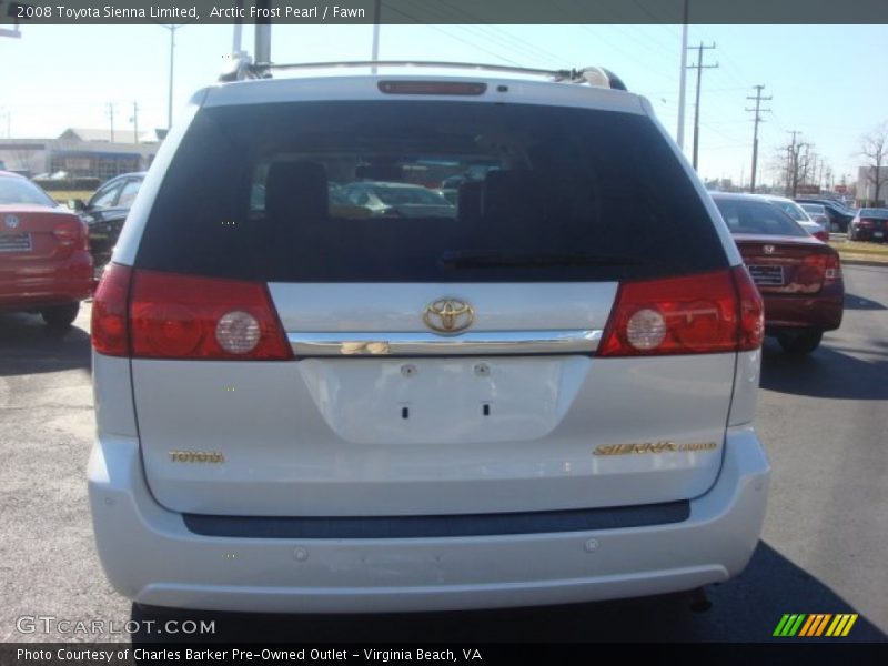 Arctic Frost Pearl / Fawn 2008 Toyota Sienna Limited
