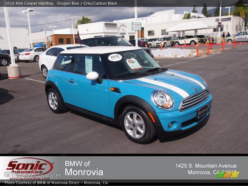 Oxygen Blue / Grey/Carbon Black 2010 Mini Cooper Hardtop