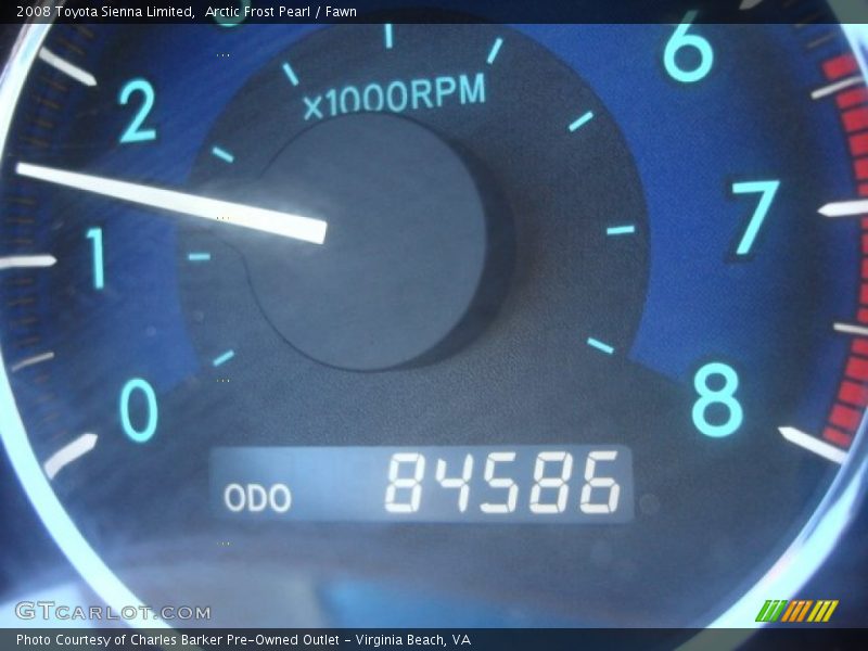 Arctic Frost Pearl / Fawn 2008 Toyota Sienna Limited