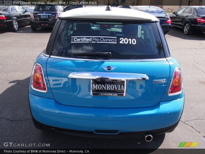 Oxygen Blue / Grey/Carbon Black 2010 Mini Cooper Hardtop