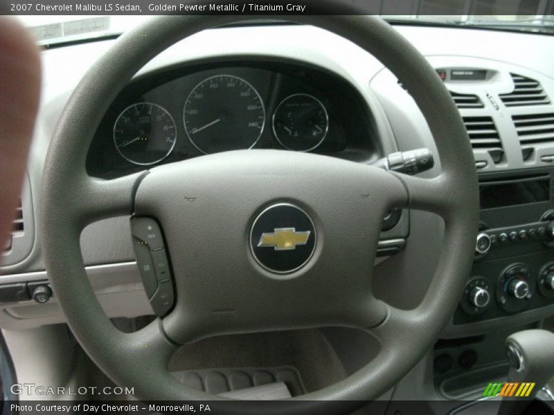 Golden Pewter Metallic / Titanium Gray 2007 Chevrolet Malibu LS Sedan