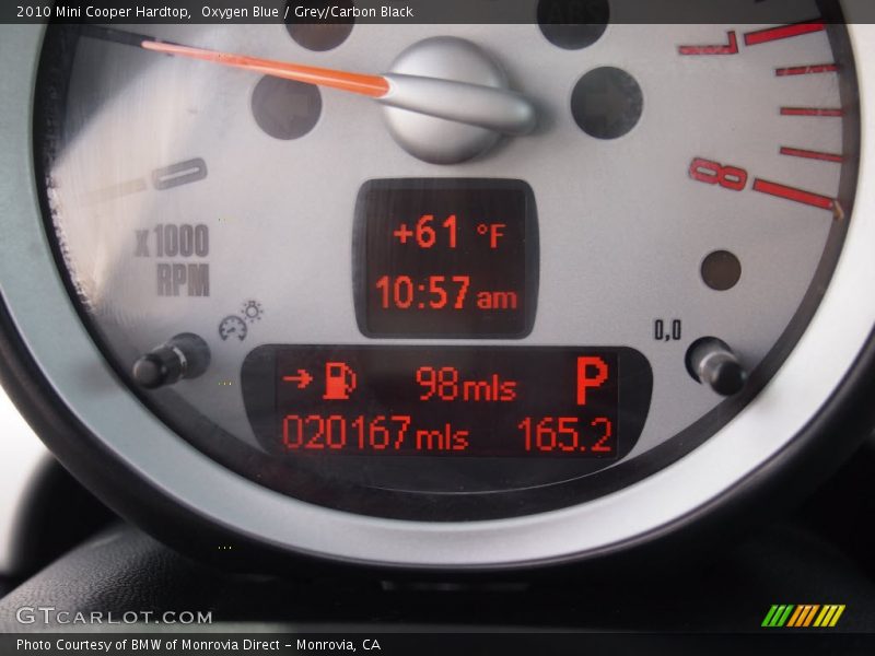Oxygen Blue / Grey/Carbon Black 2010 Mini Cooper Hardtop