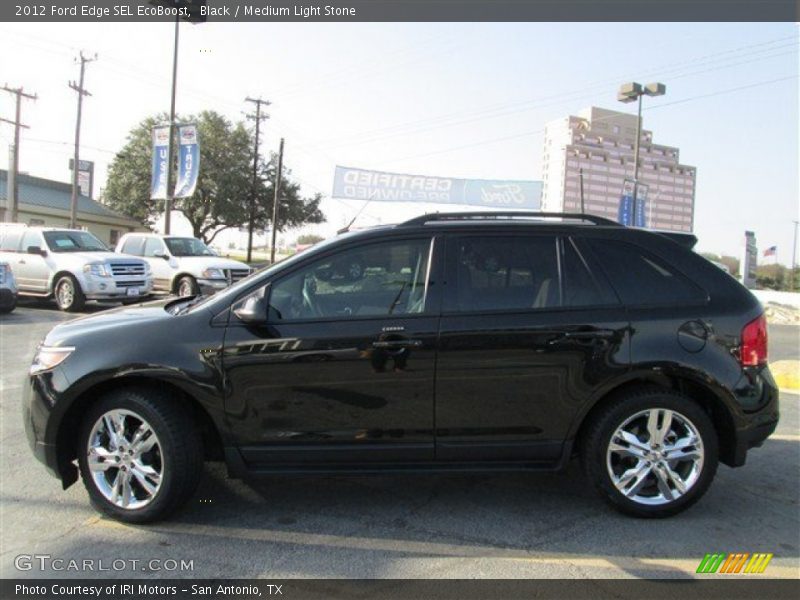 Black / Medium Light Stone 2012 Ford Edge SEL EcoBoost
