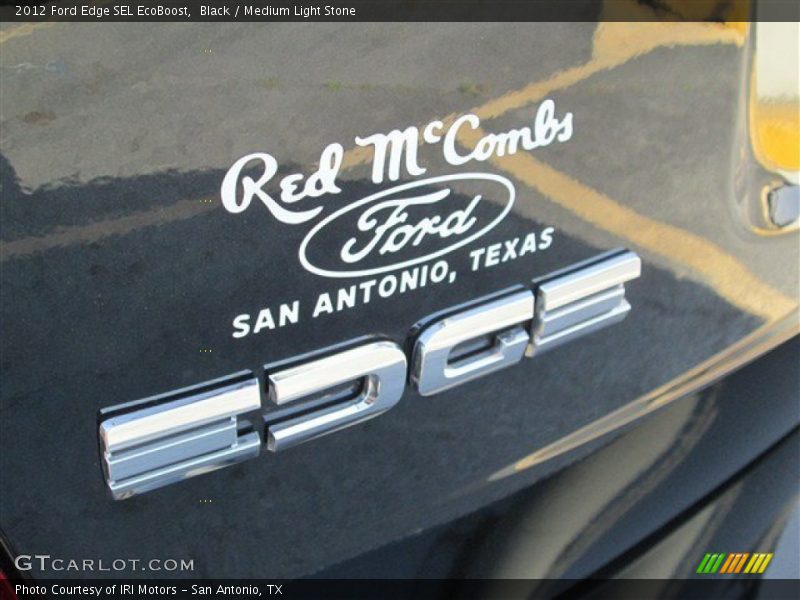 Black / Medium Light Stone 2012 Ford Edge SEL EcoBoost