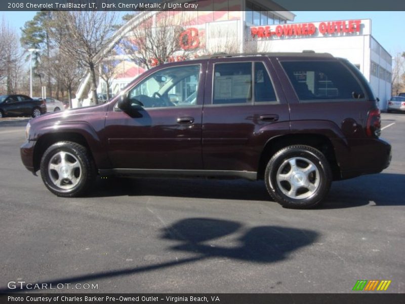 Dark Cherry Metallic / Light Gray 2008 Chevrolet TrailBlazer LT