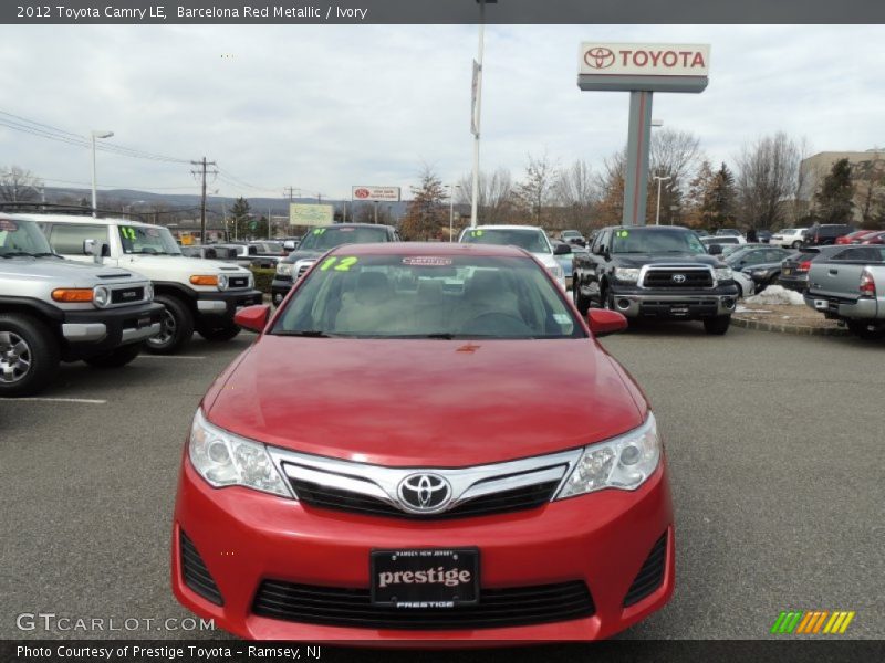 Barcelona Red Metallic / Ivory 2012 Toyota Camry LE
