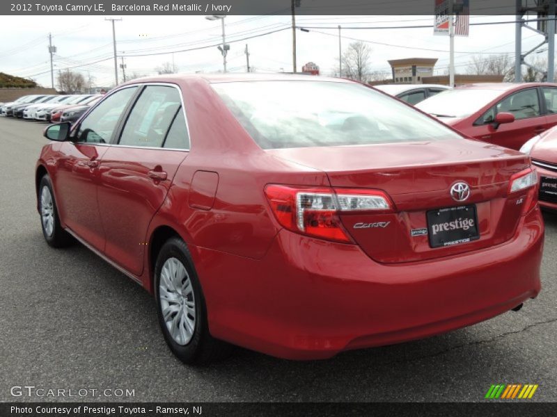 Barcelona Red Metallic / Ivory 2012 Toyota Camry LE