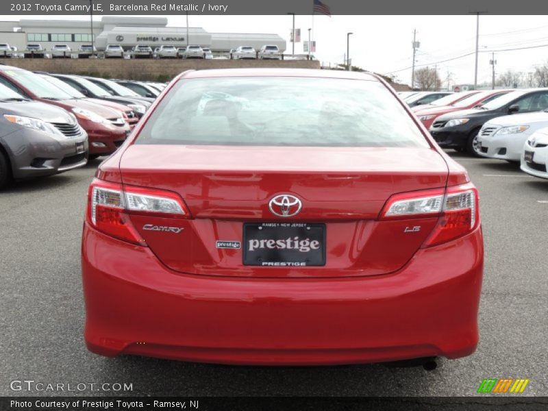Barcelona Red Metallic / Ivory 2012 Toyota Camry LE