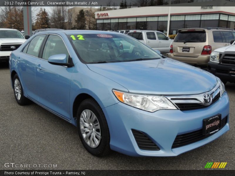 Clearwater Blue Metallic / Ash 2012 Toyota Camry LE