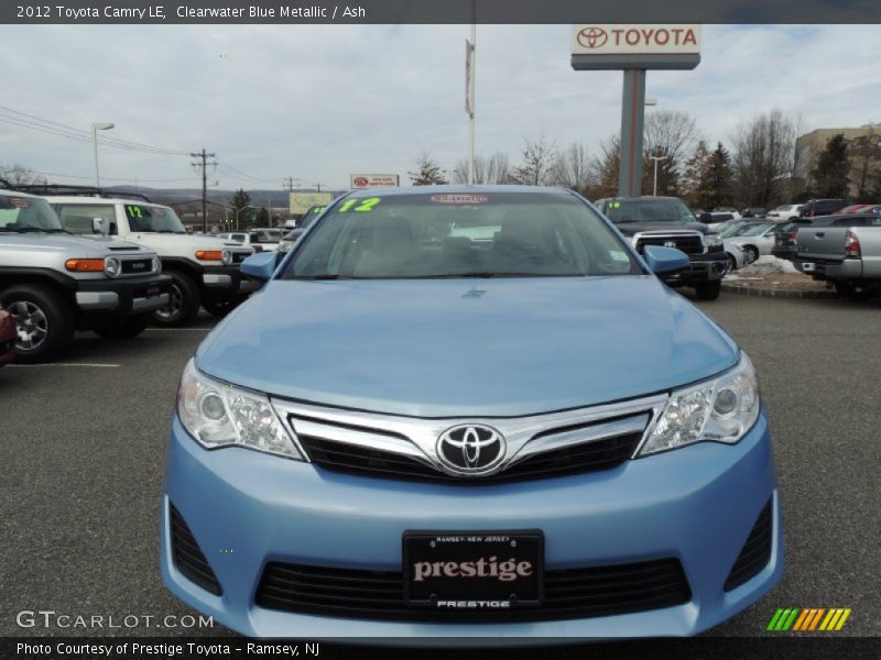 Clearwater Blue Metallic / Ash 2012 Toyota Camry LE