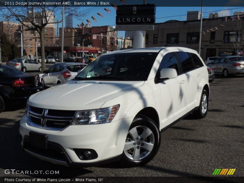 Bianco White / Black 2011 Dodge Journey Mainstreet AWD