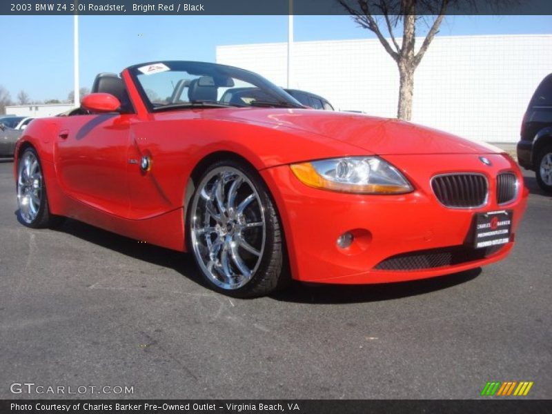 Bright Red / Black 2003 BMW Z4 3.0i Roadster