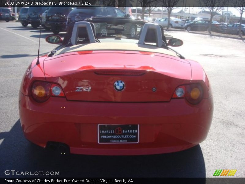 Bright Red / Black 2003 BMW Z4 3.0i Roadster