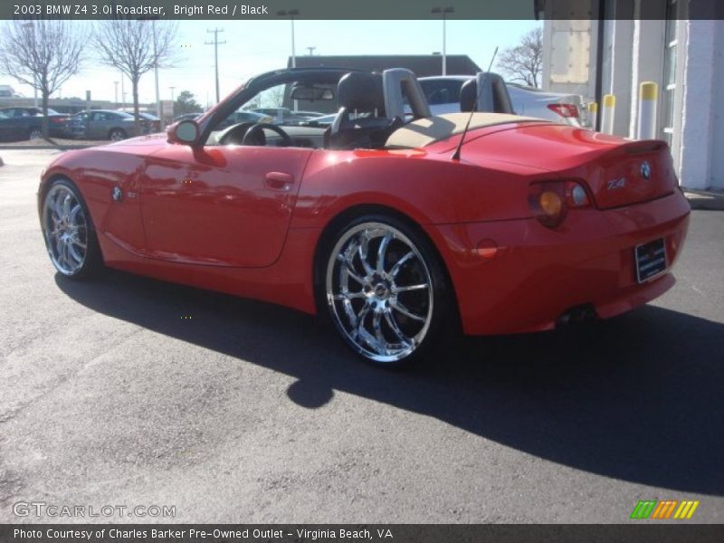 Bright Red / Black 2003 BMW Z4 3.0i Roadster