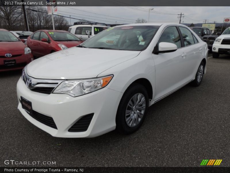 Super White / Ash 2012 Toyota Camry LE