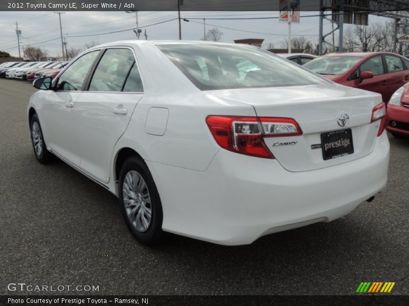 Super White / Ash 2012 Toyota Camry LE
