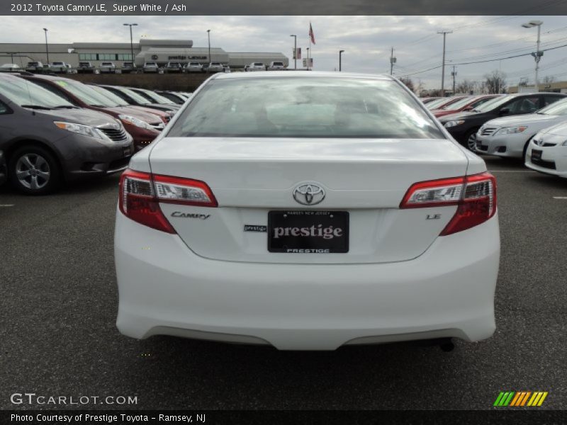 Super White / Ash 2012 Toyota Camry LE